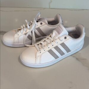 adidas White and Gray Athletic Shoes